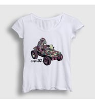 Presmono Kadın Beyaz Geep Gorillaz T-Shirt 402568tt (Beyaz)