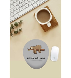 Ep Isterim Te Büle Yatayım Desenli Bilek Destekli Mouse Pad
