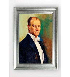 Gümüş Çerçeveli Atatürk Tablo cv651