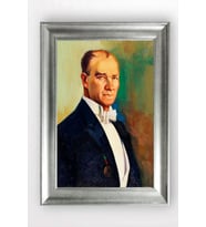 Gümüş Çerçeveli Atatürk Tablo cv651