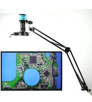 Monozone 150X Lens Endüstriyel Mikroskop Katlanabilir Tutucu 56 Led Halka Işık Kameralı Elektronik Dijital Usb 48MP 4K 60F/S Deney Gözlem