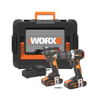 Worx WX925 20Volt/2.0Ah Li-ion Çift Akülü Kömürsüz Profesyonel Darbeli Matkap+WX265 Kömürsüz Darbeli Tornavida Kombo Set