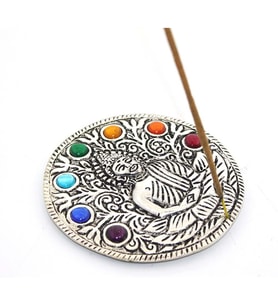 Metal 7 Çakra ( Chakra ) Buda Tütsülük