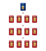 Nadir Gold 24 Ayar 14,5 Gram Külçe Altın (1 Adet 2,5 Gram Külçe Altın + 12 Adet 1 Gram Külçe Altın )