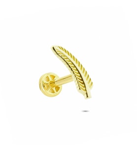 Glorria Altın Yaprak Tragus Piercing