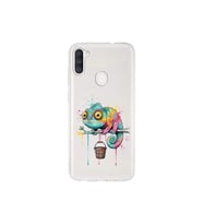 Samsung Galaxy A11 ile Uyumlu Splash Bukalemun Tasarımlı Şeffaf Silikon Kılıf