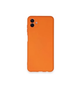 Newface Samsung Galaxy A04 Kılıf Nano içi Kadife Silikon - Turuncu
