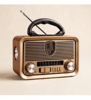 Solar Panelli LED Fenerli FM Radyo - Nostaljik Tasarım - Şarjlı - Bluetooth Özellikli