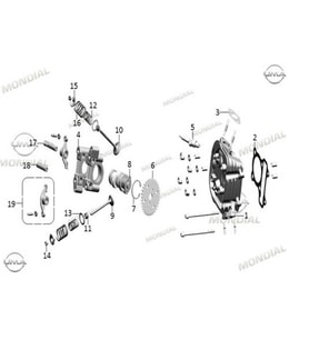 MONDİAL EKSANTRİK ÜST DİŞLİSİ 34T RİTMİCA 100-110 SPEEDY ORJ