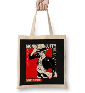 Luffy One Piece 06 Bez Çanta Uzun Saplı