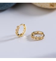 14 Ayar Altın Modern Halka Küpe 1,20 gr
