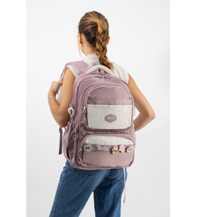 Ventis Unisex Okul Çantası Lise Ortaokul Sırt Çantası 43*30 Cm Su Geçirmez Kumaş Çok Cepli Vnt1-B