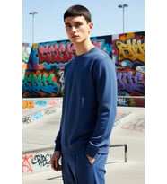 Erkek Düz Bisiklet Yaka Düşük Kol Uzun Kollu Sweatshirt Fonksiyonel Dayanıklı Kaliteli Şık