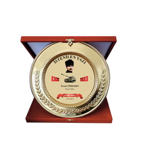 Kişiselleştirilebilir Tabak Plaket (Altın)