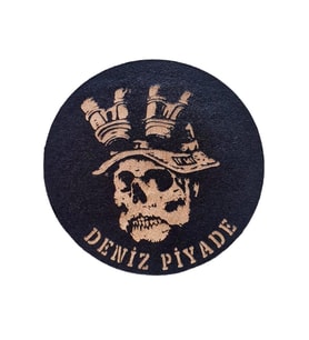 Deniz Piyade Deri PEÇ  -Arma - Leather Patch (Bej)