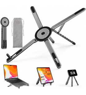 Lexroo Dizüstü Bilgisayar Macbook Stand Magsafe İle Uyumlu Telefon Standı Manyetik Tripot 4in1