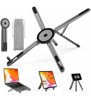 Lexroo Dizüstü Bilgisayar Macbook Stand Magsafe İle Uyumlu Telefon Standı Manyetik Tripot 4in1