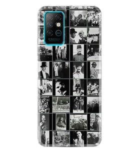 Infınıx Note 8 Kılıf Desenli Silikon Kılıf Atatürk Kolaj 1330