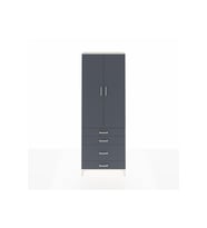 Arges Dolap 3 Raflı 4 Çekmeceli 2 Kapaklı 88x30x243 Aytaşı-Antrasit
