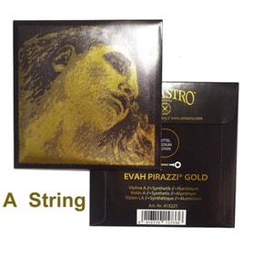 Pirastro 415221 Keman Tek Teli - Evah Pirazzi Gold A (La) 4/4 Kemanlarla Tam Uyumlu (Üst Segment - Alüminyum Sarım)  Evah Gold Serisine Özel Altın Sıcaklığında Ton Karakteri ve Soloist Kalitesi  Uyum: 4/4 Kemanlar İçin 2. Tel (Bilye Uçlu)