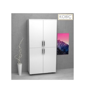 Dosya Dolabı Tam Kapak 80x35x150 Cm (BEYAZ)