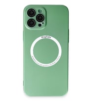 Mey İthalat® iPhone 12 Pro Kılıf Jack Magneticsafe Lens Silikon - Yeşil
