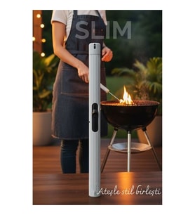 Slim Çakmak  - Barbekü, Pipo ve Mutfak Kullanımı İçin 21 cm Uzunlukta Gazlı Mangal Çakmağı 722263