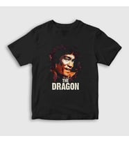 Presmono Unisex Çocuk Siyah The Dragon Bruce Lee T-Shirt 256879tt