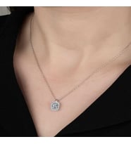 Taşlı Tek Taş 925 Ayar Gümüş Kolye