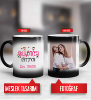 Okul Öncesi Öğretmeni Kupa Bardak Sihirli Fotoğraflı