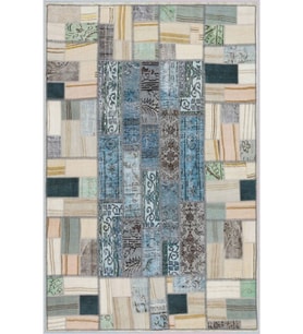 Eliana Home Baskılı, Yıkanabilir Kaymaz Taban Salon Halısı LNA1728 100x150 cm (Mavi)