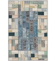 Eliana Home Baskılı, Yıkanabilir Kaymaz Taban Salon Halısı LNA1728 100x150 cm (Mavi)