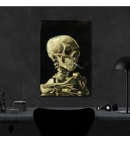 Tekli Dikey Kanvas Tablo Ünlü Eserler Van Gogh Head Of A Skeleton