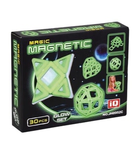 Magic Magnetic 30 Parça Karanlıkta Parlayan Mıknatıslı Şekiller JH8952C