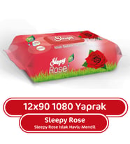 Sleepy Islak Havlu Mendil Gül Kokulu 12X90 lı 1080 Yaprak