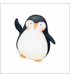 Sevimli Penguen Sticker Duvar Sticker 30x25 CM