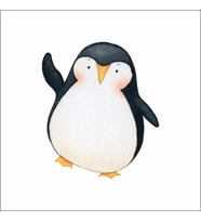 Sevimli Penguen Sticker Duvar Sticker 30x25 CM