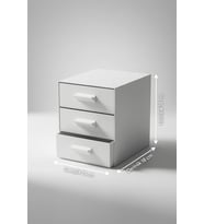 MYCRAFT3D 3 Çekmeceli Masaüstü Organizer  Makyaj Kozmetik & Takı Düzenleyici  Minimal Ofis ve Masa Üstü Saklama Kutusu