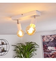 RİOLİGHT MODERN BEYAZ 2XE27 MAFSALLI HAREKETLİ BAŞLIK(GLOP AMPUL HARİÇ) METAL SPOT AVİZE
