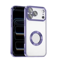 Apple iPhone 17 Pro Max Uyumlu Kılıf Kamera Korumalı Logo Gösteren Zore Omega Kapak (Lila)