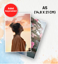 Renkli Fotoğraf Baskısı (Fotoğrafınızdan) A5 (14,8 X 21 CM)