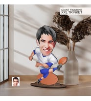 BK Gift Kişiye Özel Amerikan Futbolu Karikatürlü Büyük Boy Ahşap Biblo-4, Arkadaşa Hediye , Sevgiliye Hediye, Kişiye Özel Biblolar