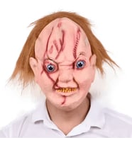 Çaki Maskesi Kahverengi Saçlı Lateks Et Chucky Çaki Maskesi