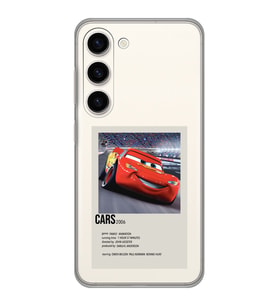 Samsung Galaxy S23 Uyumlu Cars Mcqueen Desenli Şeffaf Telefon Kılıfı