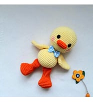 Sevimli Ördek Uyku Arkadaşı Amigurumi Organik Oyuncak