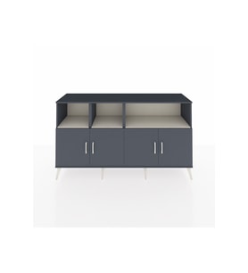Kronos Konsol 6 Raflı 4 Kapaklı 176x59x99 Antrasit-Antrasit/Aytaşı