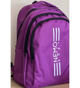 NEMO BAGS Unisex  Sırt Çantası Spor Büyük Boy Okul Çantası, 16,9 inç, 45x30x15cm 24lt (Mor)