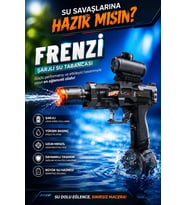 Sarjlı Otomatik Su Tabancası Led Işıklı Geniş Su Hazneli Gerçekçi Geri Tepme Efektli Uzak Menzilli