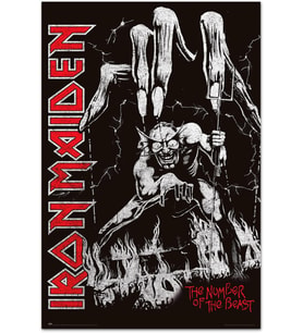 Erik Heavy Metal Poster - Iron Maiden Poster Number of the Beast- Dekorasyon Oturma Odası veya Yatak Odası Dekorasyonu - Oturma Odası Dekorasyonu - Boyut: 61 x 91 - Resmi Lisans