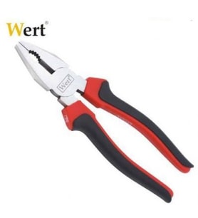 WERT 2106 Kombine Pense (160mm) (Siyah-Kırmızı)
